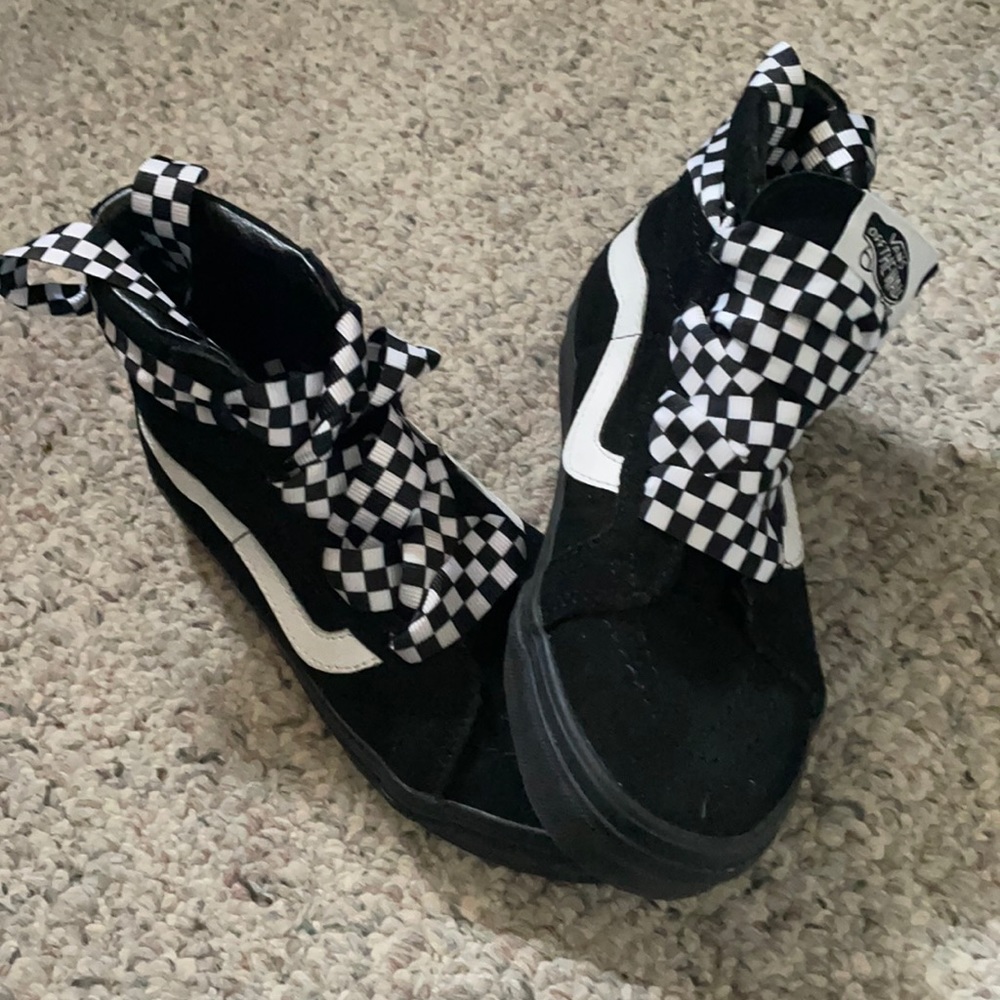 RARE VANS SK8-HI ALT LACE (CHECK WRAP) WOMEN'S HIGH TOP